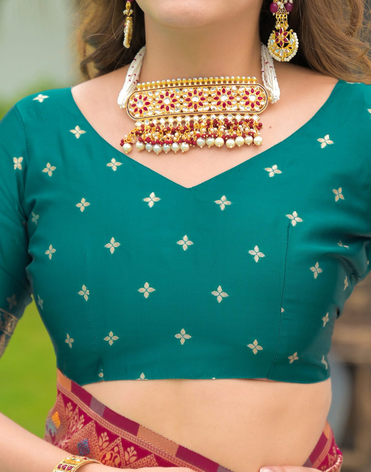 Pink Charmi Banarasi Silk Woven Saree