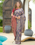 Blue Charmi Banarasi Silk Woven Saree