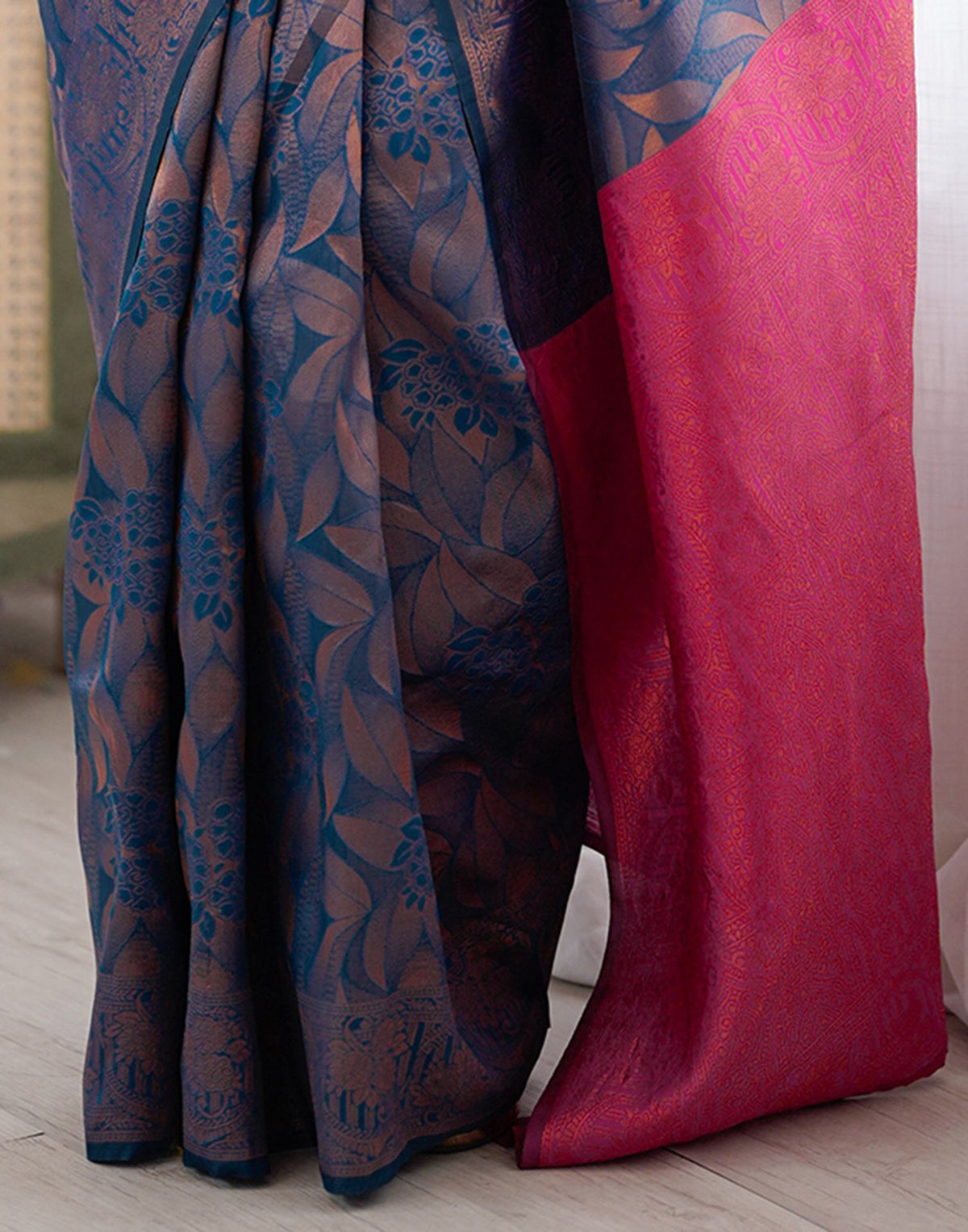 Blue Regal Silk Woven Saree