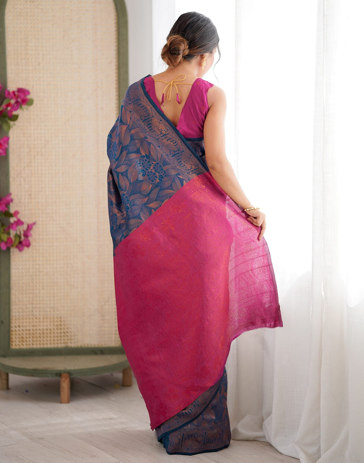 Blue Regal Silk Woven Saree