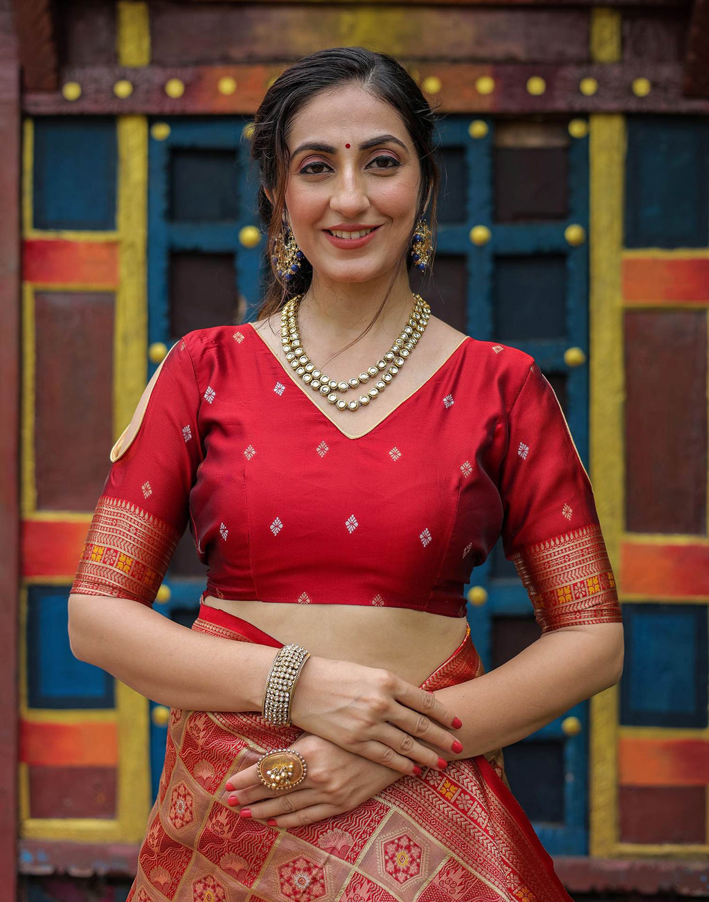 Red Classic Silk Woven Saree