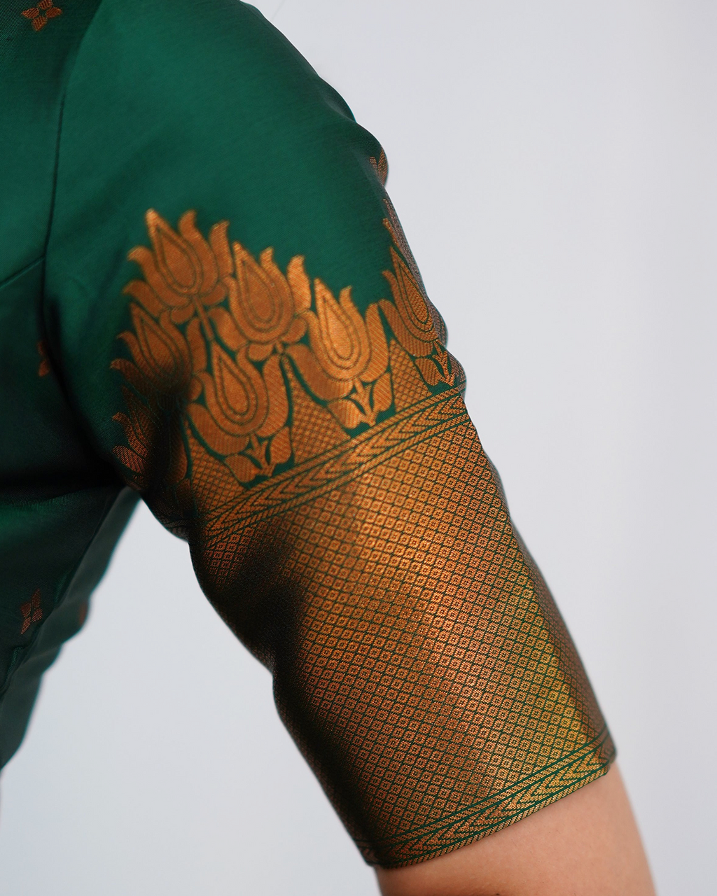 Premium Blended Silk Green Kurti Set