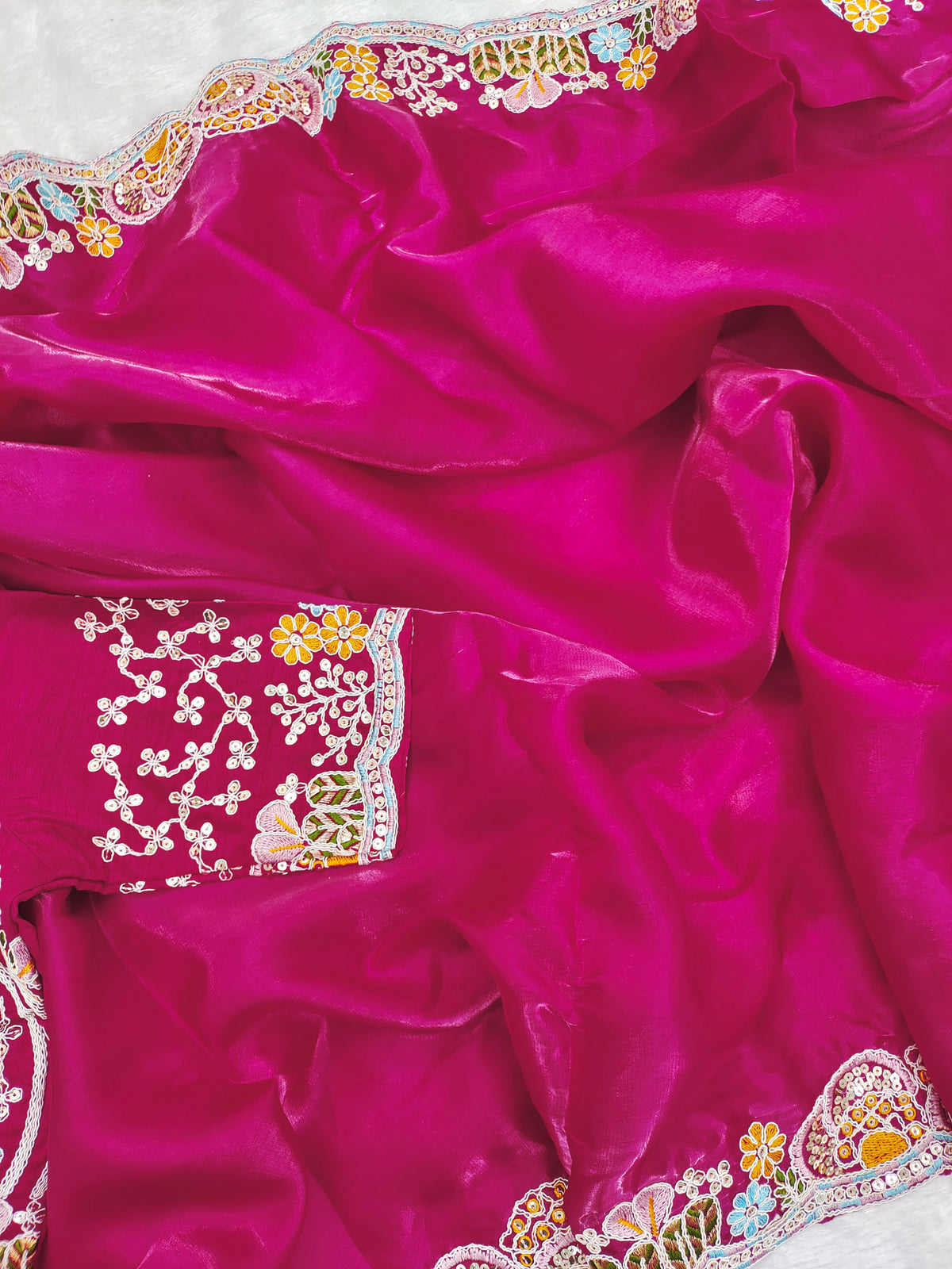 Jimmy Choo Embroidery Sequins Saree