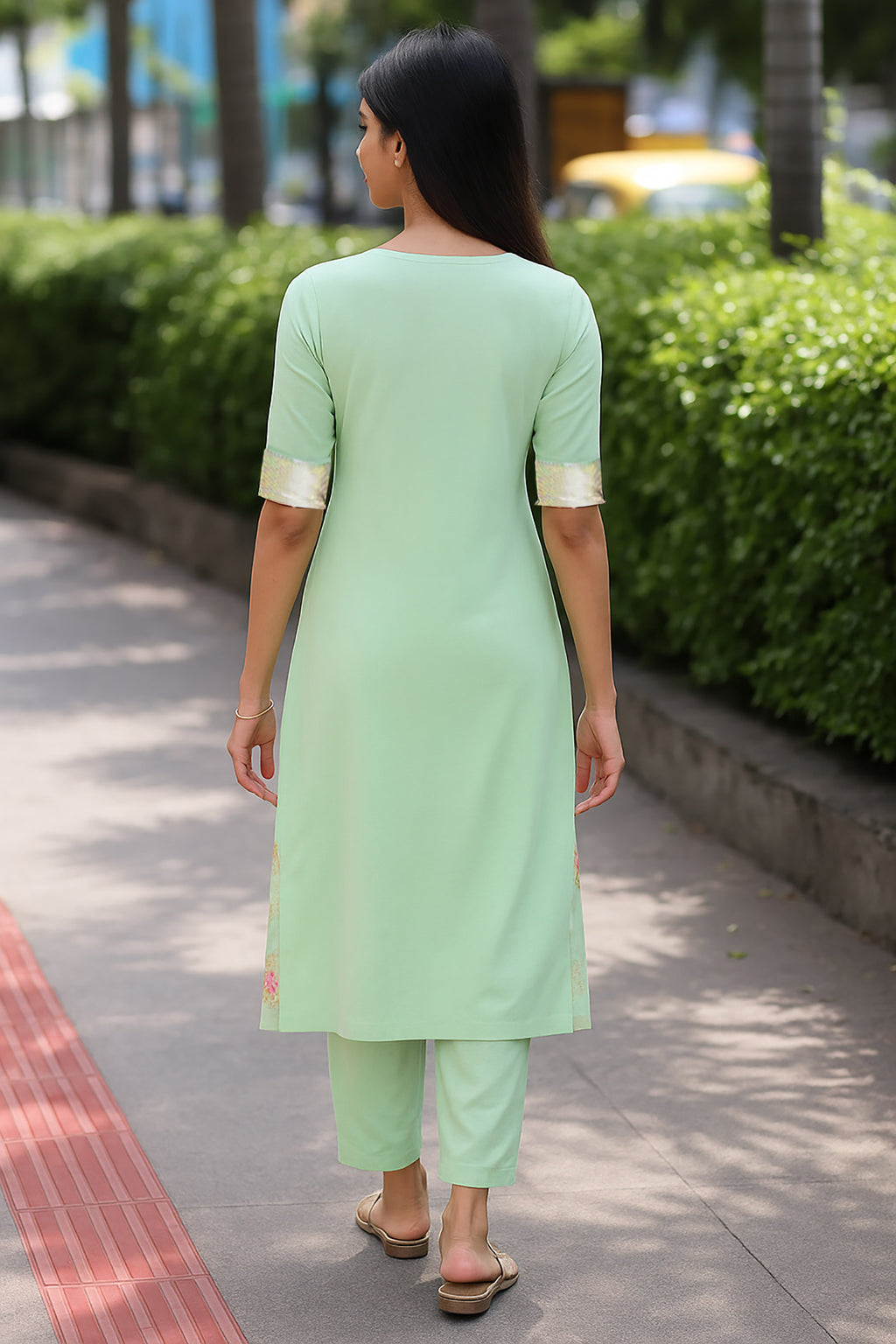 Pista Art Silk Woven Kurta Pant Dupatta Set for Women
