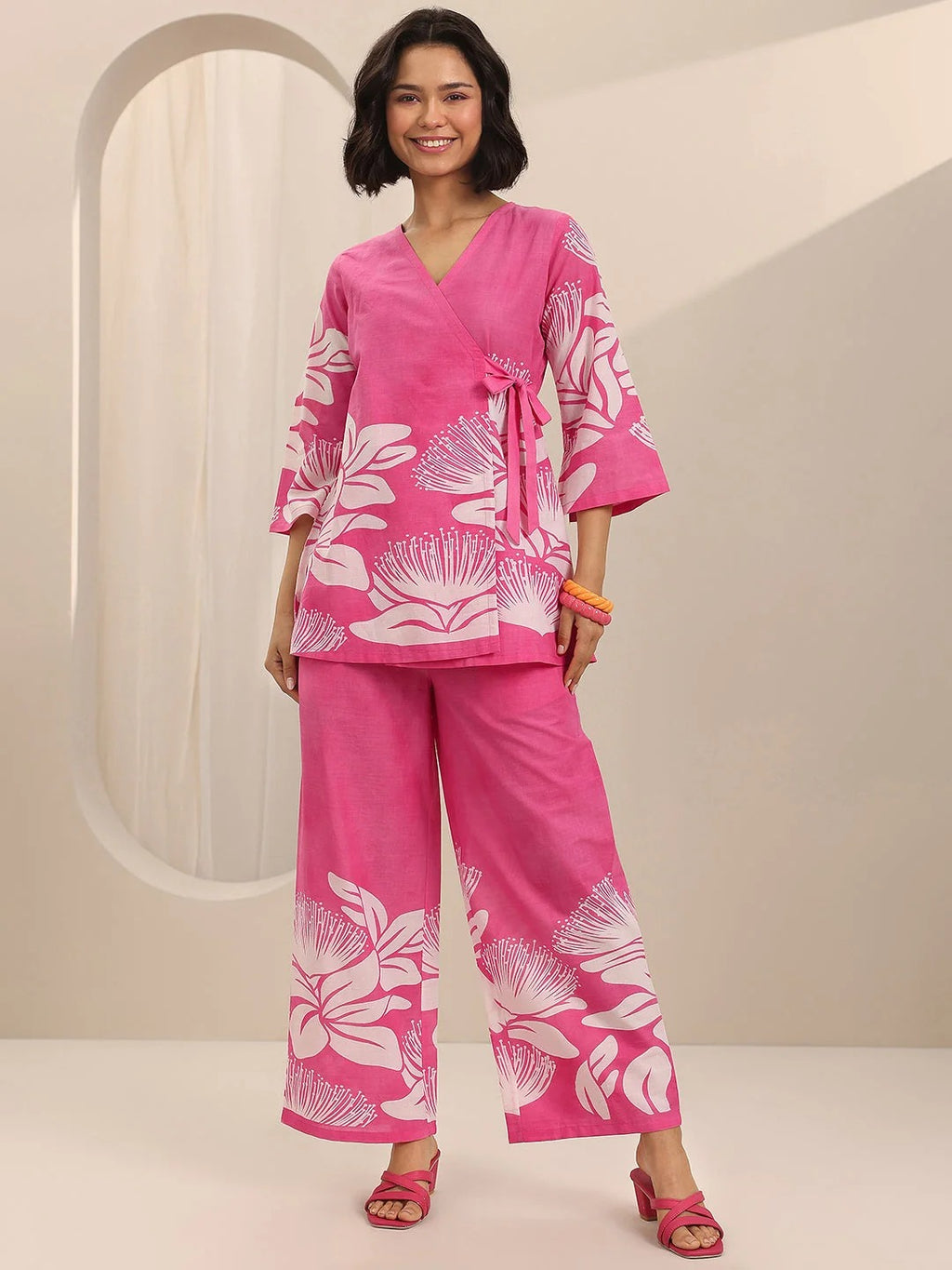 Pink Printed Cotton Co-Ord Sets